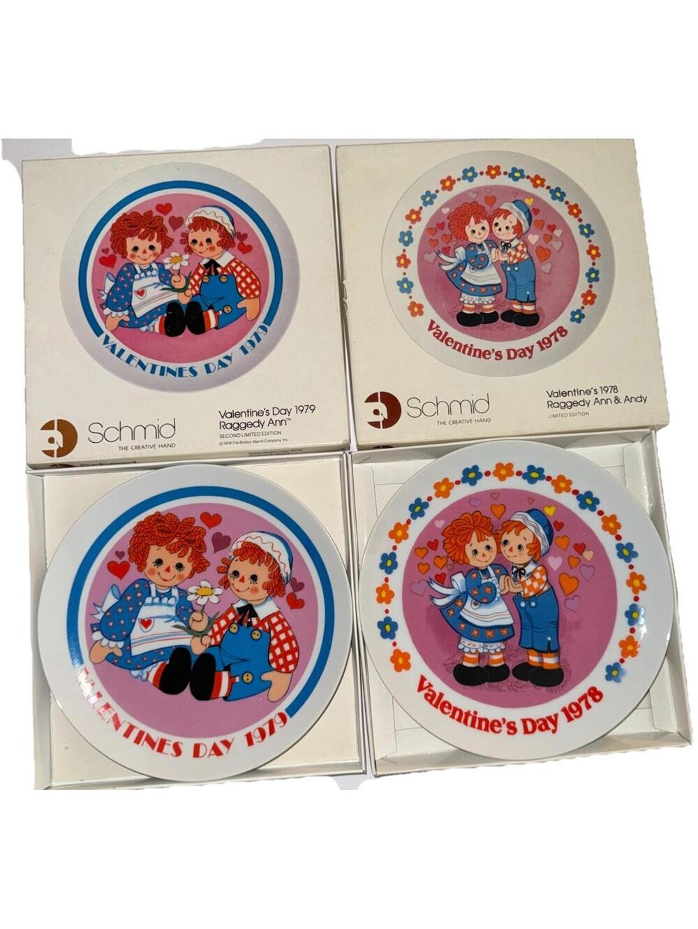 Schmid Raggedy Ann Valentine's Day 1979 Collector Plate